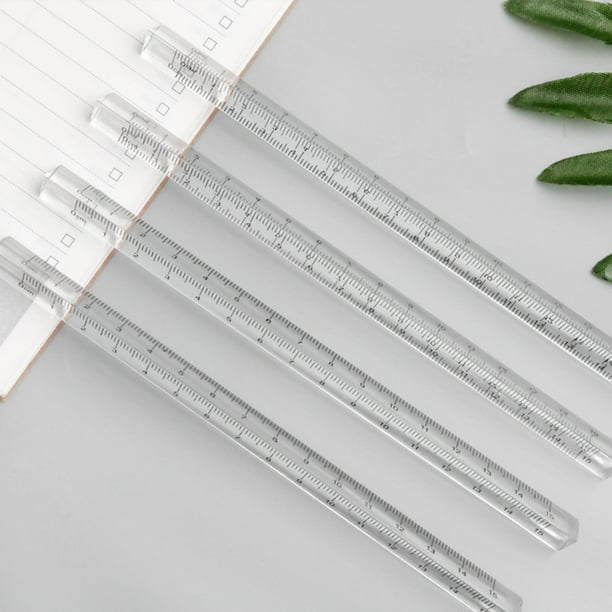 taluosi scale ruler clear scale print long lasting transparent triangle student scale rulers for architects walmart com