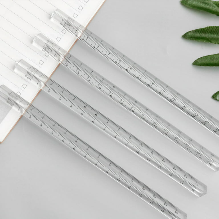 Wirlsweal Scale Ruler Clear Scale Print Long Lasting Transparent Triangle  Student Scale Rulers for Architects 