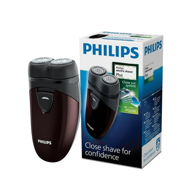 PHILIPS - Afeitadora eléctrica PQ206, funciona con pilas, cómoda de llevar