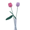 thumbnail image 6 of Frogued Artificial Tulip Romantic Exquisite Decorative Knit Tulip Rose Fake Flower Decor for Home (White), 6 of 13