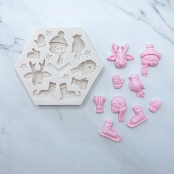 CHRISTMAS THEME BAKING MOLD FOR CUPCAKES, CAKEPOPS, CHOCOLATE STRAWBERRIES, PRETZELS & RICE KRISPIES