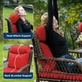 thumbnail image 3 of XXLYY 24 x 24 in. Patio Chair Cushions Set, 6 in. Thick Outdoor Cushions with Dual-Layer Back Support, Removable Cover & High-Density Foam for Patio Furniture, 3 of 6