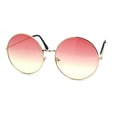 thumbnail image 2 of Classic Oversize Joplin Style Hippie Round Circle Lens Sunglasses Gold Red Yellow, 2 of 3