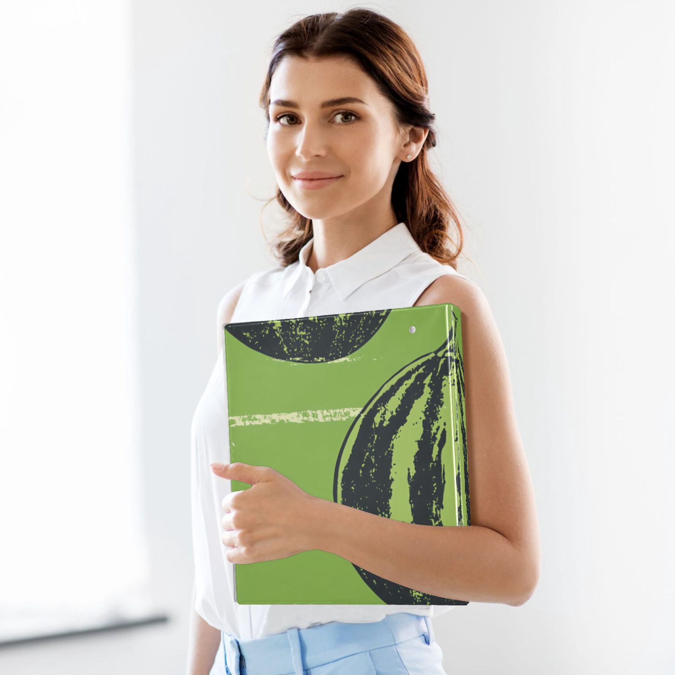 Watermelons 3 Ring Binders 1.5 inch Hardcover File Folders with Interior Pockets A4 Size Organizer for School Office Hospital Set of 2