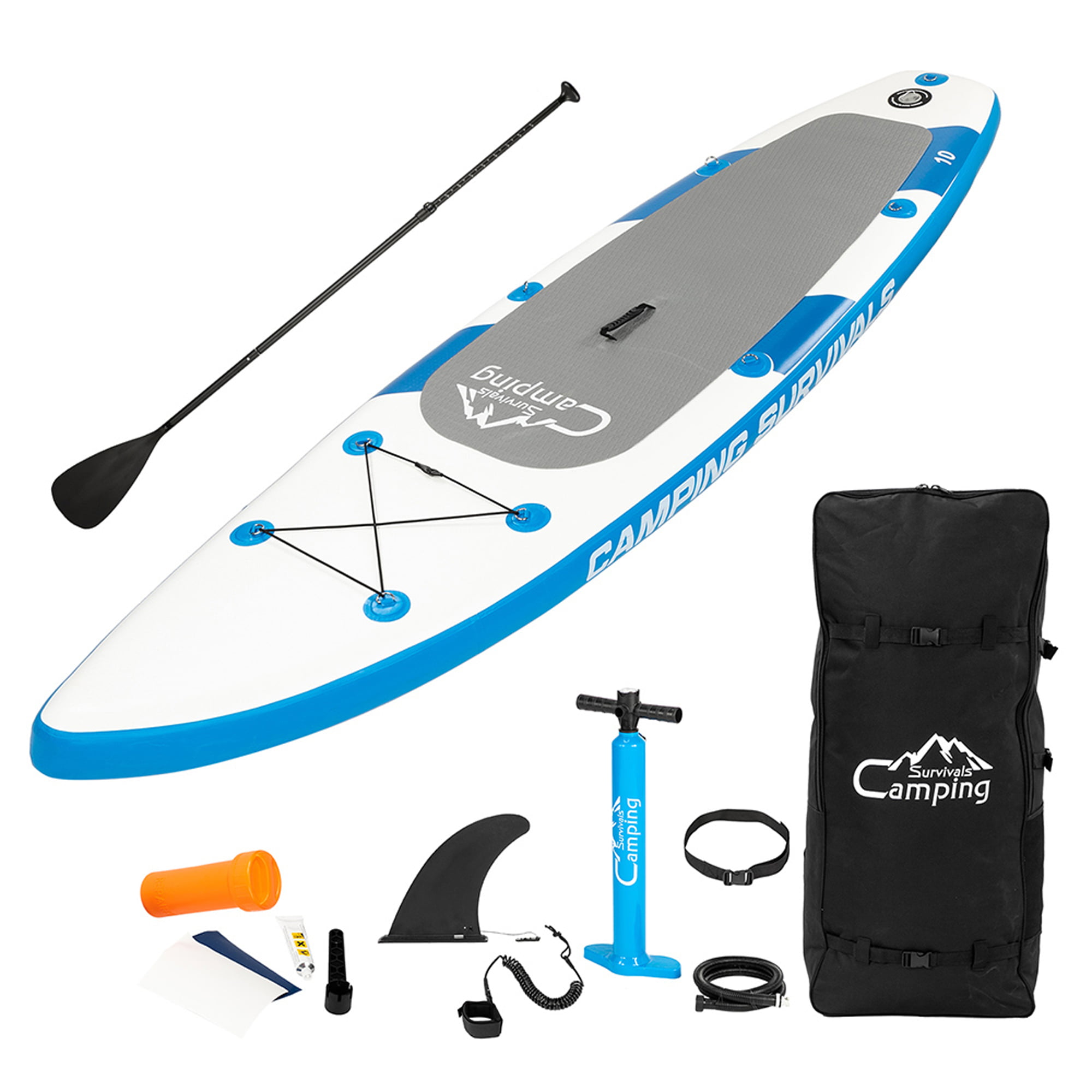 11' Adjustable Stand up Paddleboard SUP Surf Leash w/Waterproof Bag Outdoor 