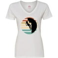 thumbnail image 3 of Inktastic Rock Climbing Mountain Climber Silhouette Women's V-Neck T-Shirt, 3 of 5