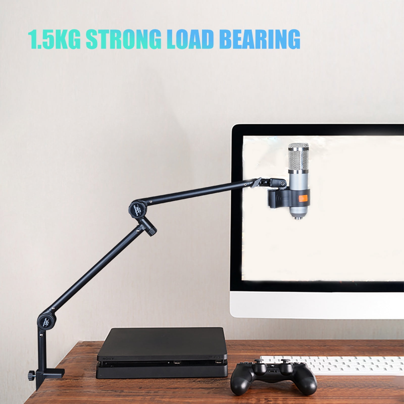 Professional Microphone Arm Stand General Microphone Suspension Boom Microphone Mount Adjustable Arm for Podcasting