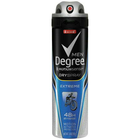 Degree Men MotionSense Extreme Antiperspirant Deodorant Dry Spray, 3.8 (Best Deodorant For Extreme Body Odor)