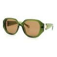 thumbnail image 4 of Womens Luxury Fashion Butterfly Plastic Metal Jewel Hinge Sunglasses Green - Brown, 4 of 8