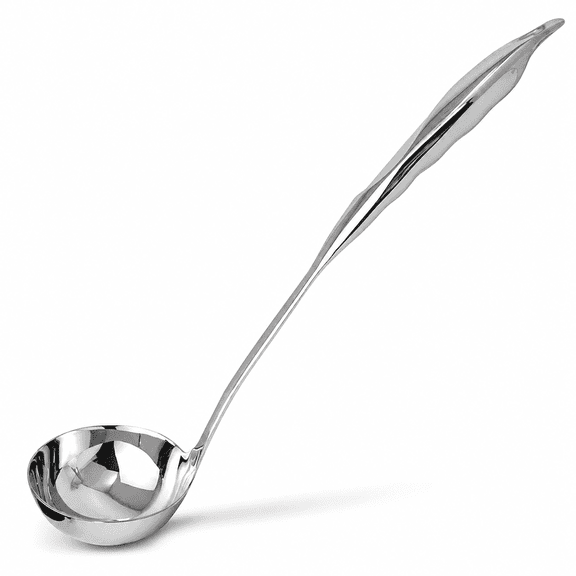 PLERISE 13 Inch Stainless Steel Soup Ladle, Heat Resistant Rust Proof Kitchen Utensil for Soups Stews Sauces Gravy, Dishwasher Safe with Ergonomic Handle