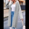 thumbnail image 4 of Cárdigan para Mujer, Grueso, Abierto, de Punto Holgado, de Gran Tamaño, para Otoño, Moderno, para Abrigo Gris M, 4 of 8