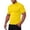 Yellow, variant on Muscle Shirts for Men Summer Lightweight Short Sleeve Neck Slim Fit Moisture Wicking Athletic Workout Gym Tshirt