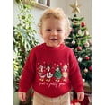 thumbnail image 3 of RUINIXCW Toddler Baby Boy Girl Christmas Ugly Sweater Outfit Kids Fall Winter Sweaters Goose Embroidery Knitwear Jumper Pullover Tops Xmas Clothes, 3 of 10