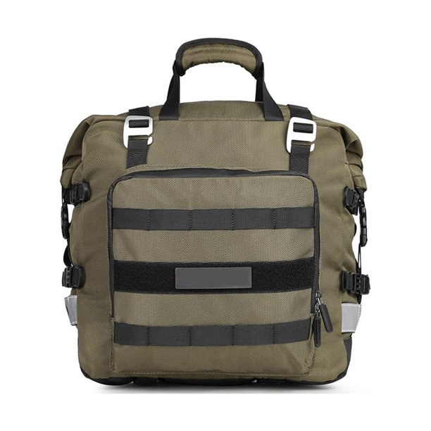 Sonducket Bolsa lateral de motocicleta de repuesto reflectante impermeable antideslizante de liberación rápida de gran capacidad 20L bolsas Ciclismo Verde