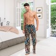 thumbnail image 2 of Men's Pajama Pants with Pockets Sleepwear Lounge Pants Stretch Casual Animals Stripeabstract, 2 of 6