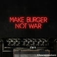thumbnail image 4 of Glowneon Make Burger Not War Neon Sign, Burger Led Sign, Fast Food Led Sign, Hamburger Decor Store, 4 of 5