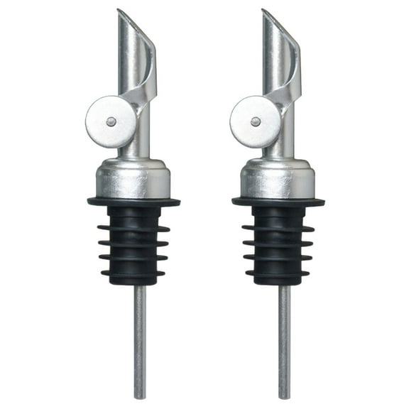USEOSITY 2pcs Oil Pourer Oil Bottle Spout Stainless Steel Oil Bottle Dispenser Pourer