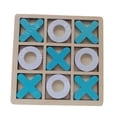 thumbnail image 3 of Juego de mesa Toe Xoxo Juego de mesa de ajedrez Juego familiar Ceros y cruces Mesa divertida Azul blanco, 3 of 9