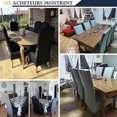 thumbnail image 3 of Dining Chair Slipcovers Large Size Stretch Set Of 6 Grey, High Back Chair Slipcovers Covers For Modern Chair Wedding Living Room, 3 of 4