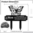thumbnail image 6 of Butterfly Memorial Stake, Waterproof Butterfly Memorial Plaques for Mom, Metal Grave Stakes Marker, Garden Grave Decorations for Cemetery Outdoors Yard, 6 of 7