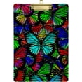 thumbnail image 2 of FMSHPON Fancy Rainbow Butterfly Clipboard Hardboard Wood Nursing Clip Board and Pull for Standard A4 Letter 13x9 inches, 2 of 5