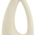 thumbnail image 5 of DecMode 18" Abstract Curved Beige Paper Mache Vase with Handle, 5 of 12