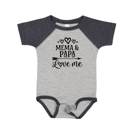 

Inktastic Mema and Papa Love Me Gift Baby Girl Bodysuit