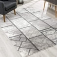 thumbnail image 1 of homeroots home decor 393973 2’ x 10’ Gray Decorative Patches Runner Rug, 1 of 1