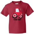 thumbnail image 3 of Inktastic Farming Red Tractor Farm Baby Youth T-Shirt, 3 of 5