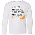 thumbnail image 3 of Inktastic I Love My Nana To The Moon and Back Long Sleeve Youth T-Shirt, 3 of 5