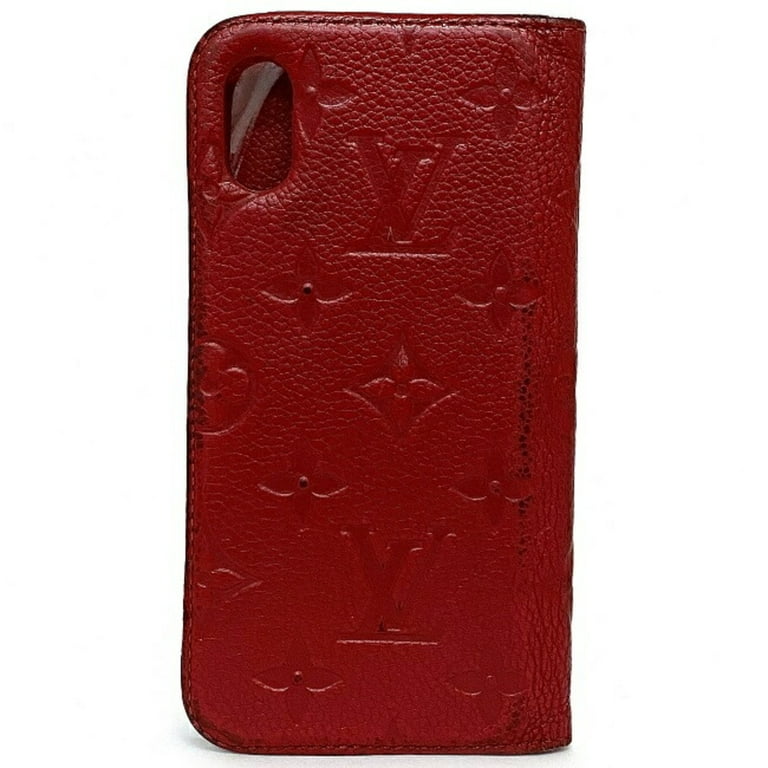 Pre-Owned Louis Vuitton Cover iPhone X Xs Folio Red Scarlet Monogram  Amplant M63588 Notebook Type Leather BC4168 LOUIS VUITTON Smartphone Case  Eyephone Ladies Genuine (Fair) 