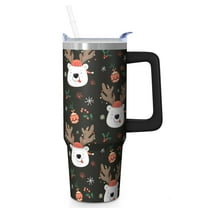 30oz Merry Christmas Tumbler with Lid Straw Stainless Steel Double Wall Insulated Cup Holiday Gifts