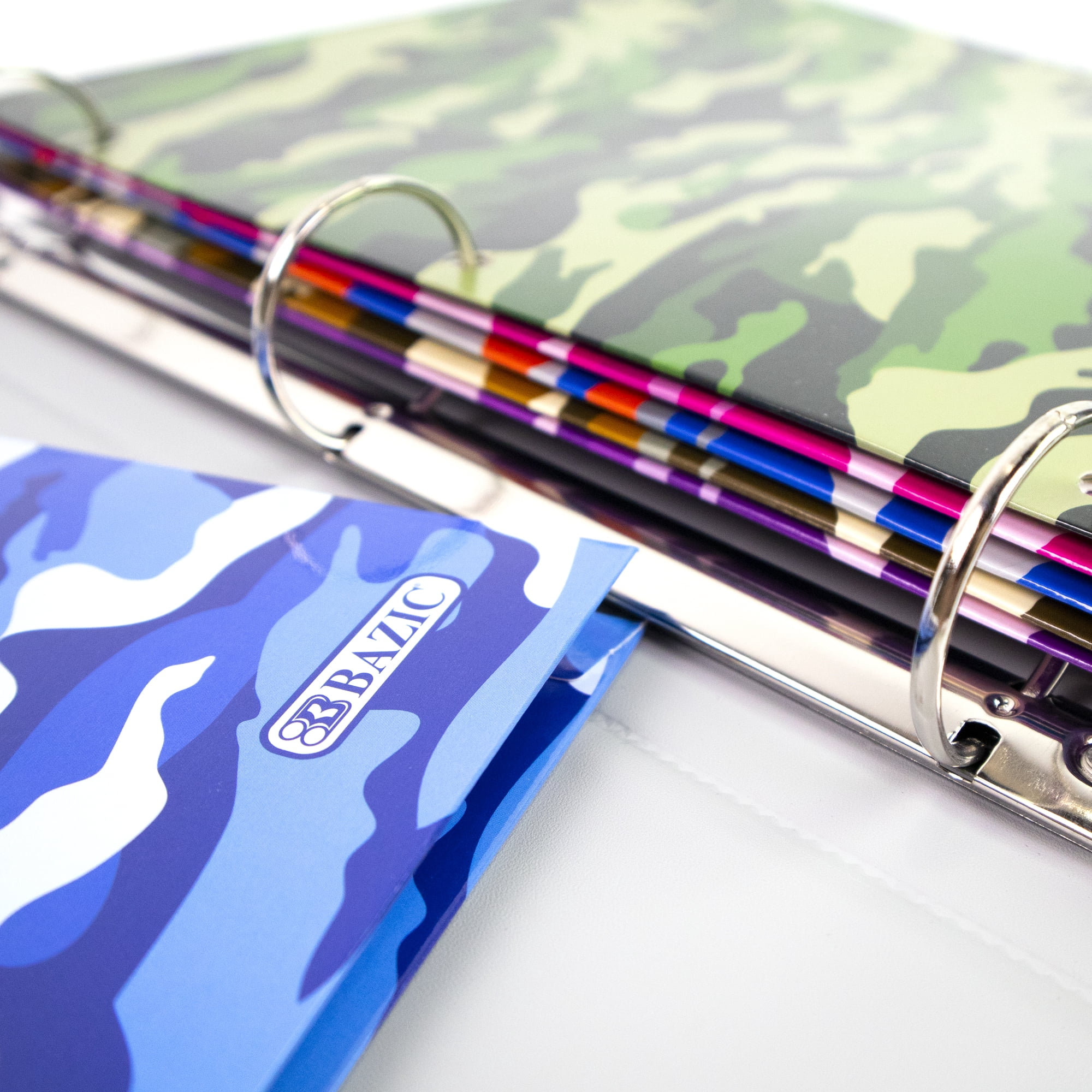 BAZIC 2 Pockets Paper Folder, Camouflage Portfolio, Document Folders, 6-Pack