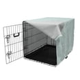 thumbnail image 3 of Japanese Dog Crate Cover, Ocean Illustration Curvy Rippled Aqua Bubbly Sun and Rays, Easy to Use Pet Kennel Cover for Medium Large Dogs, 35" x 23" x 27", Sky Blue White, by Ambesonne, 3 of 6