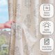 thumbnail image 4 of Cortinas Jinchan de lino con estampado floral, 244 cm de longitud, color gris, 2 paneles, 4 of 8