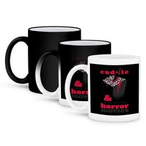 3dRose, I Just Want To Cuddle and Watch Horror Movies, 11oz Magic Transforming Mug