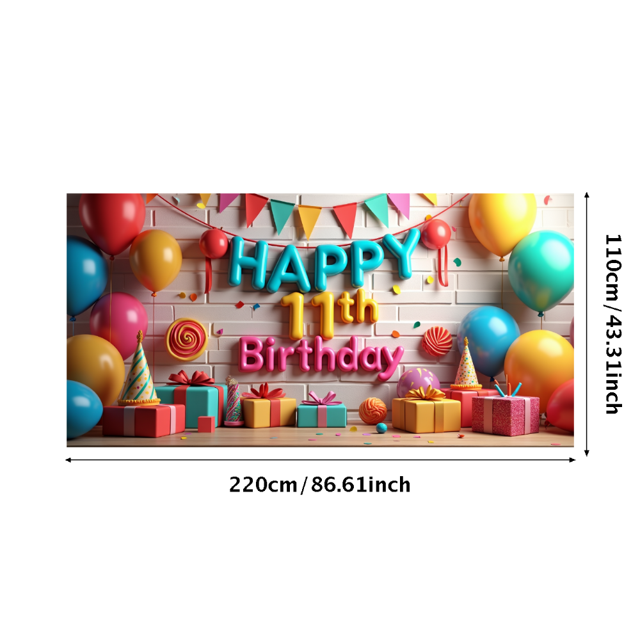 Colorful Balloon Happy Birthday Backdrop Party Background Decorations Banner Photography Props Kids Celebration Event Supplies