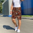 thumbnail image 6 of Balery Coffee Stamp Men's Cotton Knit Pajama Shorts Waistband & Pockets,Short Pajama Pants-Medium, 6 of 8