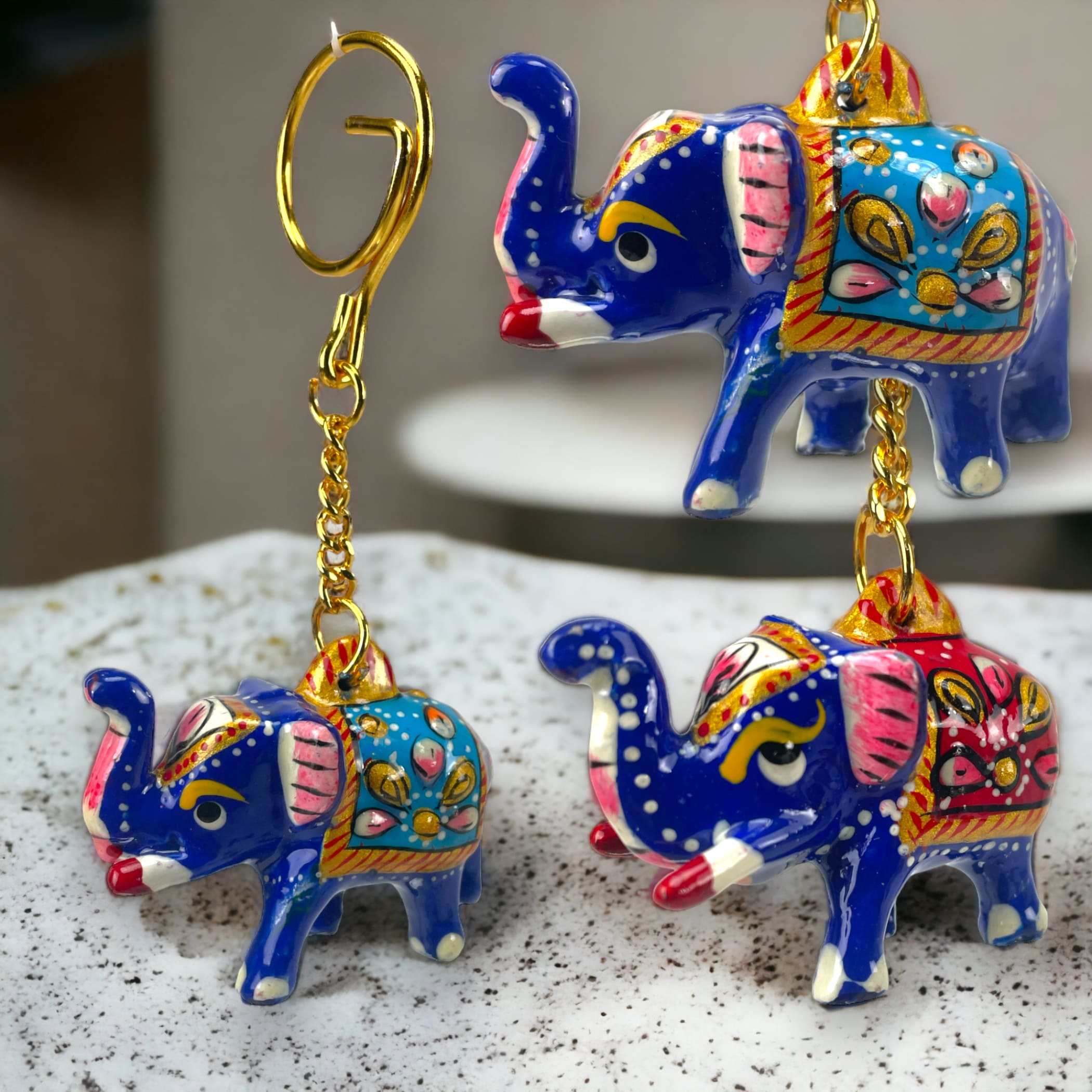 LoveNspire Ceramic Handmade Keychain, Elephant, Camel, Horse, Keychains