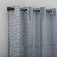 thumbnail image 2 of Archaeo Fringe Stripe 100% Cotton Grommet Top Curtain, 50"x96", 50"x96", Blue, 2 of 6