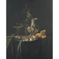 thumbnail image 2 of Willem van Aelst 15x18 Gold Ornate Wood Frame and Double Matted Museum Art Print Titled - Still Life. Breakfast Piece with a Silver Jug (1657), 2 of 4