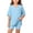 Light Blue, variant on SGFCWSX Girls 2 Piece Outfits V Neck Oversized Short Sleeve T-shirt and Biker Shorts Set Summer Casual Soft Loungewear for Teens Light Blue Size 15