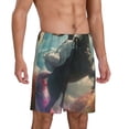 thumbnail image 6 of Mens Pajama Shorts, Rainbow Horse with Female Knight Sleep Shorts Men Pajama Bottoms Lounge PJ Shorts with Pockets, 6 of 6