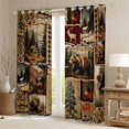 thumbnail image 2 of Feelyou Wildlife Bear Print Blackout Curtains Set of 2 (52x84 Each), Jungle Moose Deer Animal Window Curtains, Rustic Lake House Curtains and Drapes, Living Room Curtains Decor, 2 of 6
