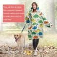thumbnail image 4 of Wearable Oversized Blanket,LightColor Cartoon Dinosaurs Pattern Wearable Blanket Hoodie for Adults,Cozy Hooded Blankets with Super Pockets,Super Warm Fuzzy Pullover for Women & Men, 4 of 6