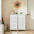 thumbnail image 4 of edx 4 Drawer Fabric Dresser for Bedroom, Tall Chest of Drawer Organizer Storage Cabinet for Closet, Entryway, White, 4 of 8