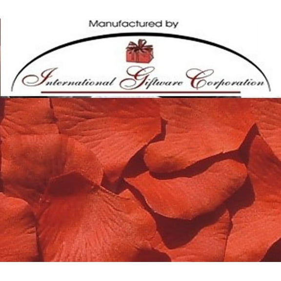 Dark Orange - 100 Silk Rose Petals Wedding Favors - Solid Colors - Wedding Reception and Party Supplies