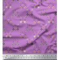 thumbnail image 1 of Soimoi Purple Poly Georgette Fabric Text & Arrow Tribal Fabric Prints By Yard 52 Inch Wide, 1 of 5