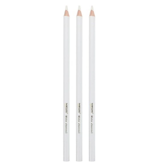 EeaseMX 3 lápices de carbón para bocetos, lápices blancos, herramientas de dibujo y pintura.
