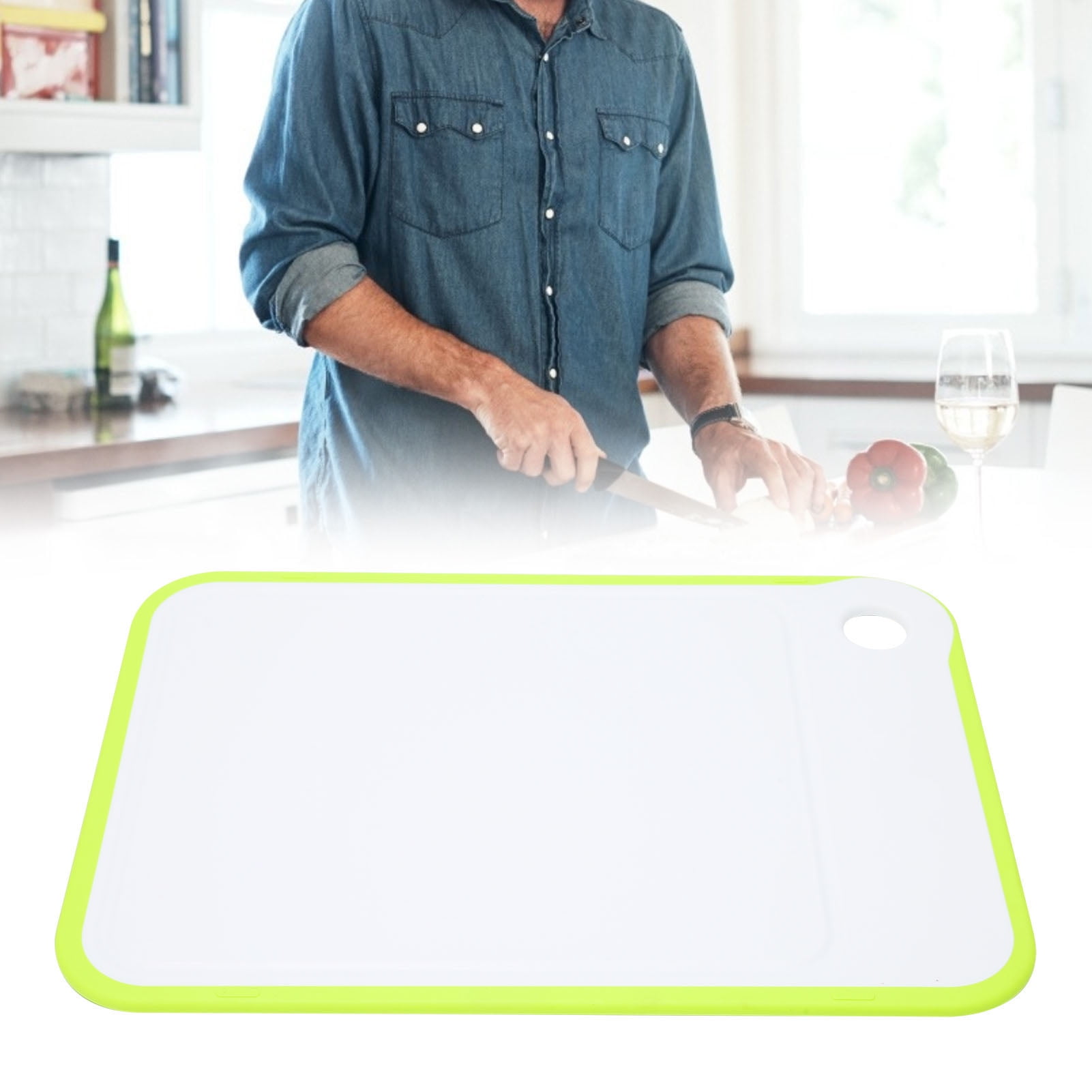 Khall Plastic Cutting Board Green Non‑Slip Chopping Board For Cutting